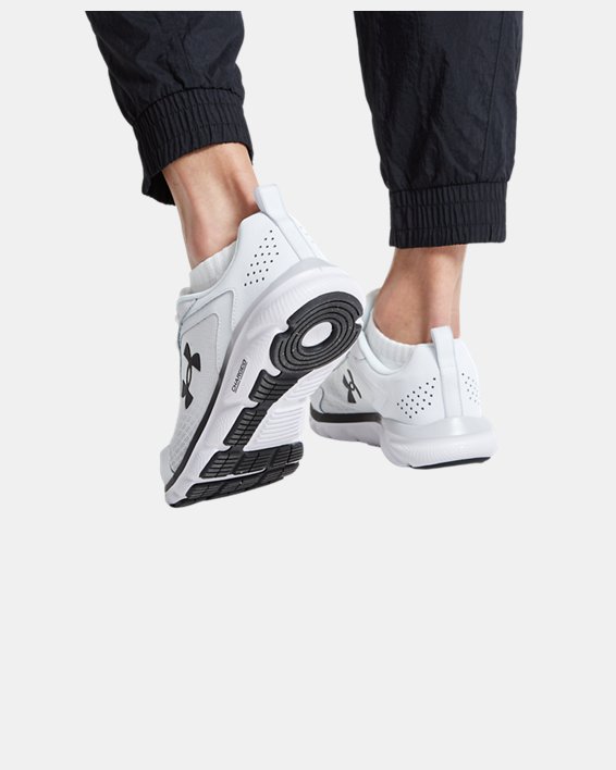 Men's UA Charged Assert 9 Running Shoes, White, pdpMainDesktop image number 6